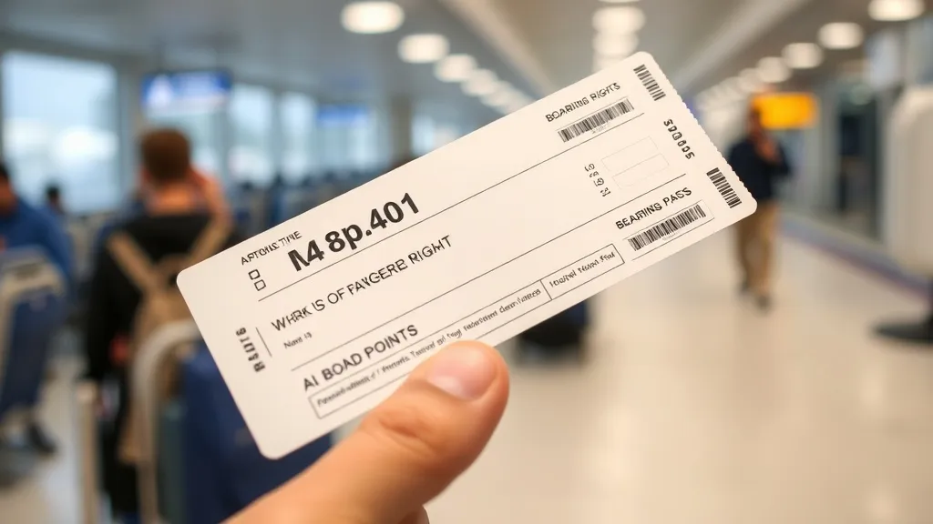 Cartão de embarque impresso sobre uma mesa ao lado de um smartphone exibindo saldo de milhas em programa de fidelidade