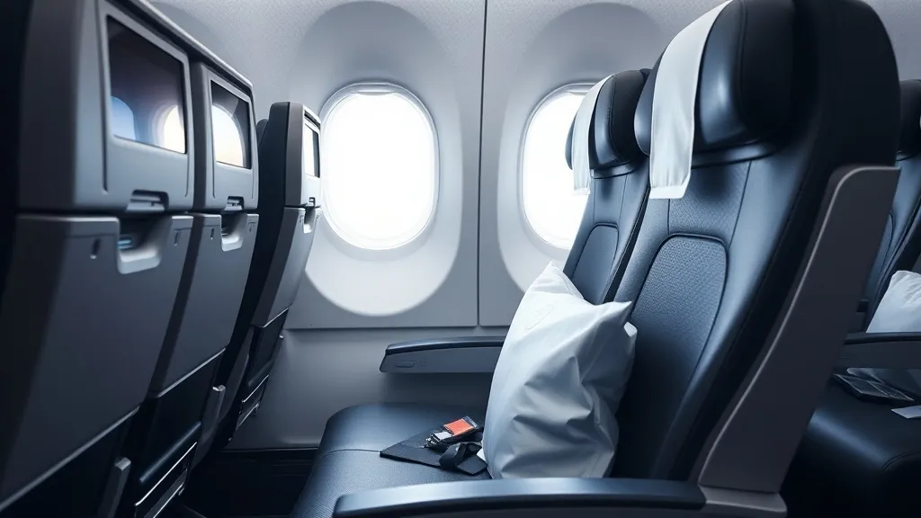 Assento de classe executiva em avião doméstico com acabamento premium e poltrona reclinável